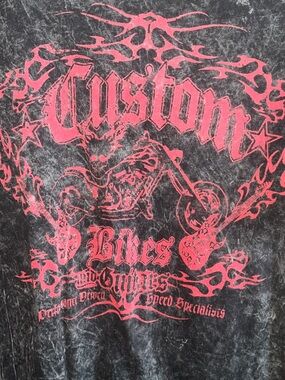 WQSS Speed Specialists Chopper Motorcycle Guitar T-shirt size Small